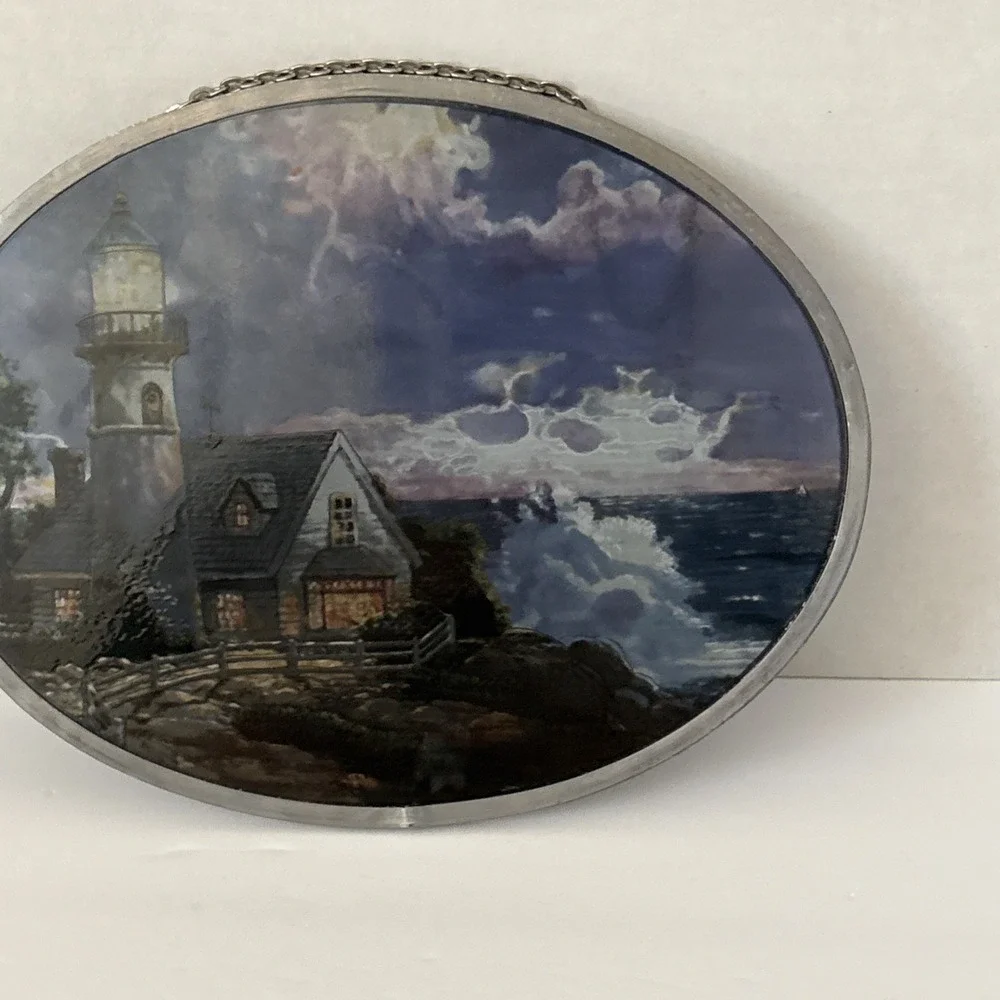 Thomas Kinkade Stained Glass Suncatcher: Light In The Storm & The Light Of Peace
